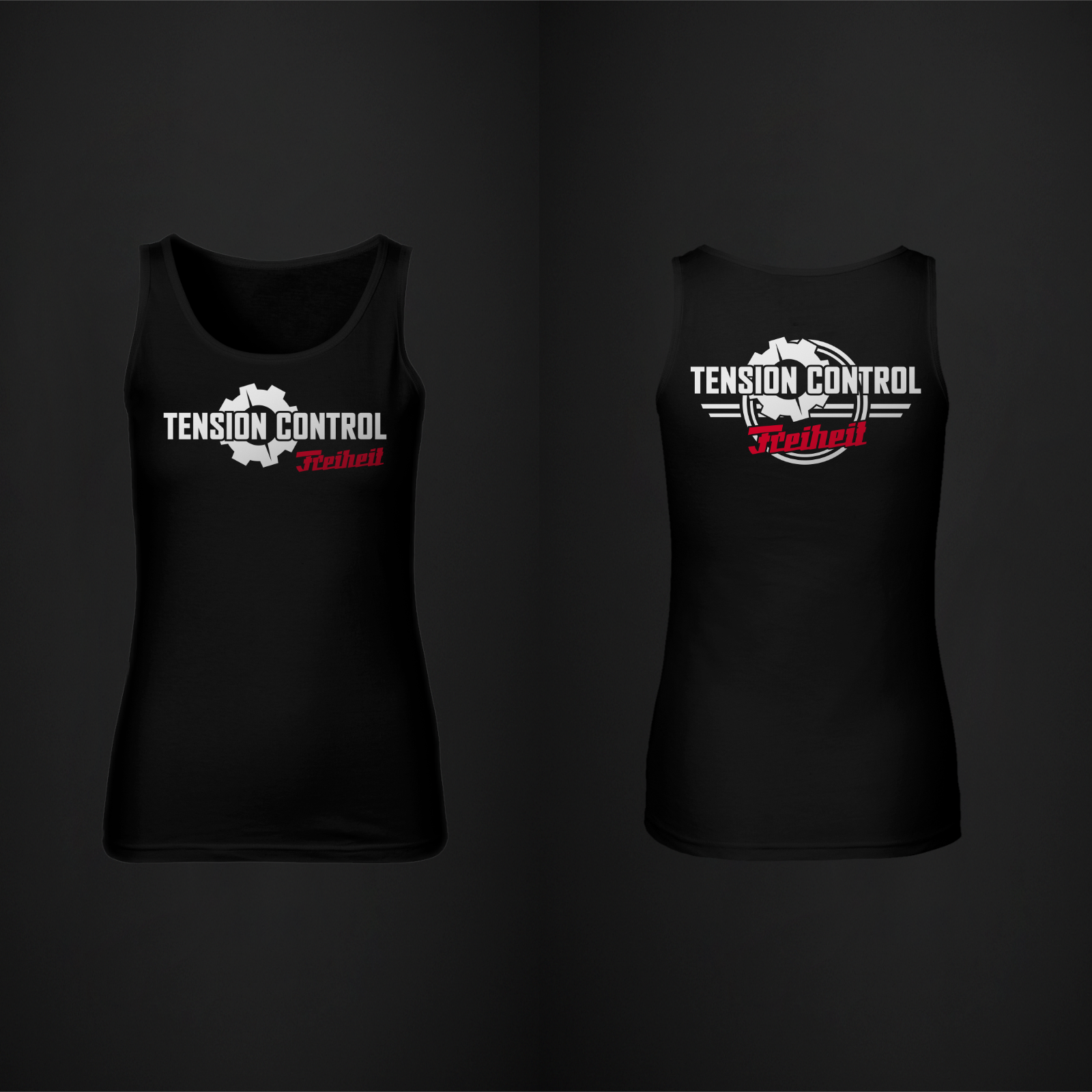 Girly Tank Top Freiheit front and back print