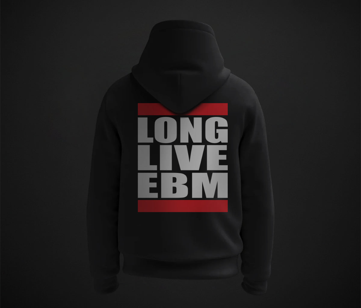 Zip-Hoodie Men Long Live EBM front and back print