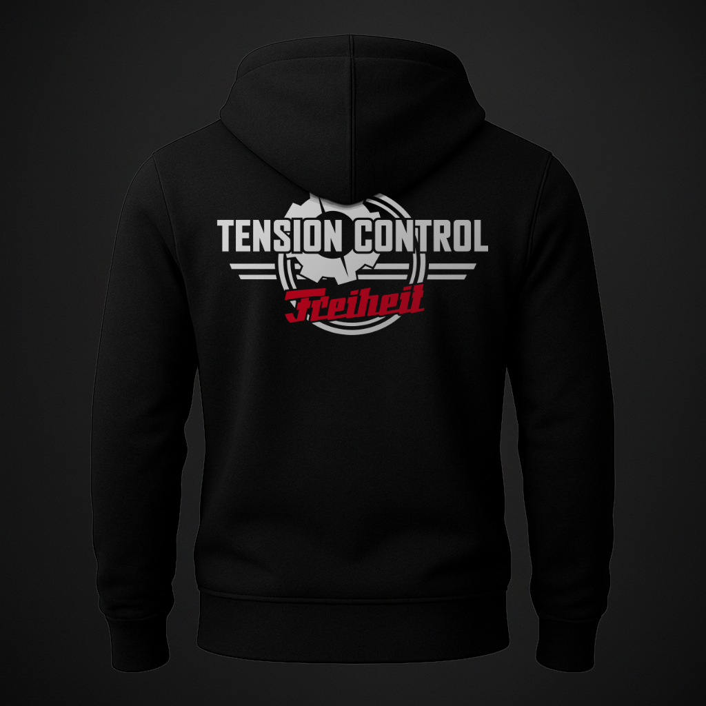 Zip-Hoodie Men Freiheit front and back print