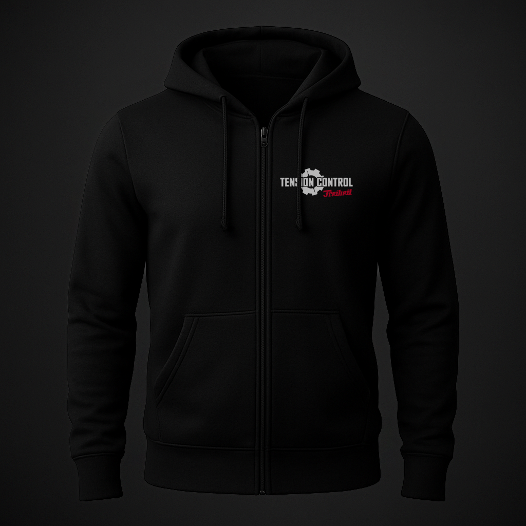 Zip-Hoodie Men Freiheit front and back print